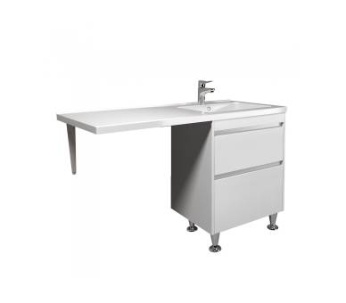 Тумба в ванную напольная MDD Wing 60-W с умывальником Rodeo 120 R