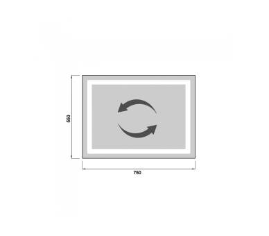 Дзеркало MDD Olmo 55х75/75х55 з LED-підсвіткою