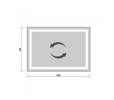 Дзеркало MDD Olmo 100х70/70х100 з LED-підсвіткою