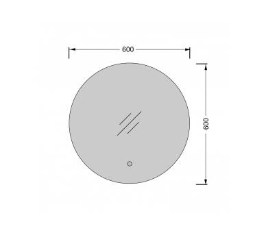 Зеркало MDD Eclipse 60x60 S с LED-подсветкой и сенсором