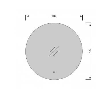 Зеркало MDD Eclipse 70x70 S с LED-подсветкой и сенсором