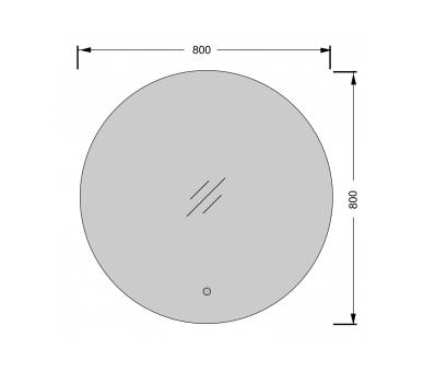 Зеркало MDD Eclipse 80x80 S с LED-подсветкой и сенсором