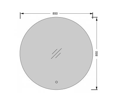 Дзеркало MDD Eclipse 85x85 S з LED-підсвіткою та сенсором