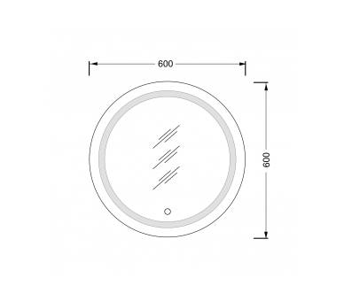 Зеркало MDD Sunny 60x60 с LED-подсветкой и сенсором