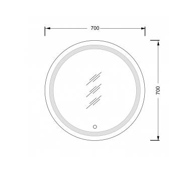 Зеркало MDD Sunny 70x70 с LED-подсветкой и сенсором