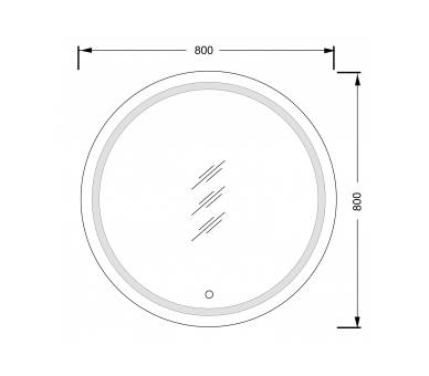Зеркало MDD Sunny 80x80 с LED-подсветкой и сенсором
