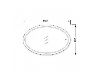 Дзеркало MDD Magda 110x70 з LED-підсвіткою та сенсором
