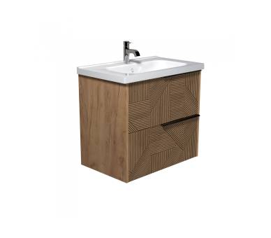 Тумба в ванную подвесная MDD Cubic 70-A с умывальником ID-70