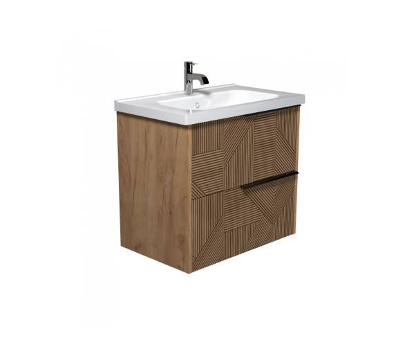Тумба в ванную подвесная MDD Cubic 70-A с умывальником ID-70