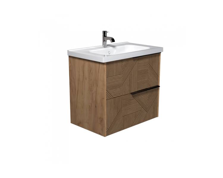 Тумба в ванную подвесная MDD Cubic 70-A с умывальником ID-70