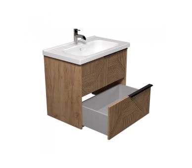 Тумба в ванную подвесная MDD Cubic 70-A с умывальником ID-70