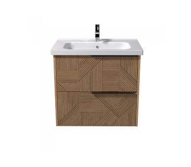 Тумба в ванную подвесная MDD Cubic 70-A с умывальником ID-70