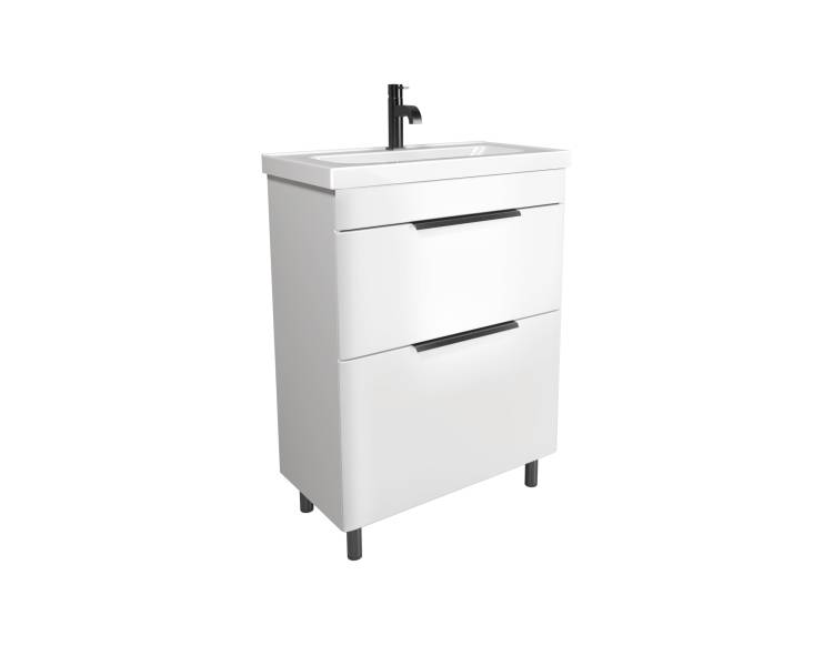 Тумба у ванну підлогова MDD Iris 65 з умивальником Fenova 65