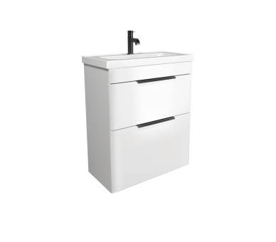 Тумба в ванную подвесная MDD Iris 65-A с умывальником Fenova 65