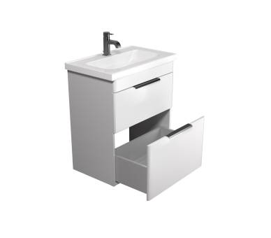 Тумба в ванную подвесная MDD Iris 65-A с умывальником Fenova 65