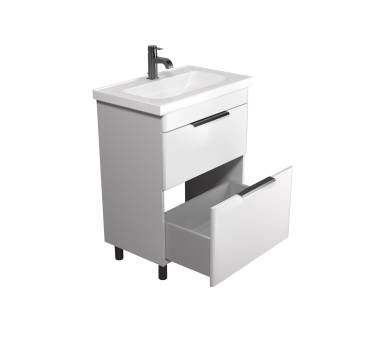 Тумба в ванную напольная MDD Iris 80 с умывальником Fenova 80