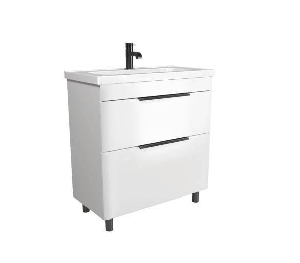 Тумба в ванную напольная MDD Iris 80 с умывальником Fenova 80