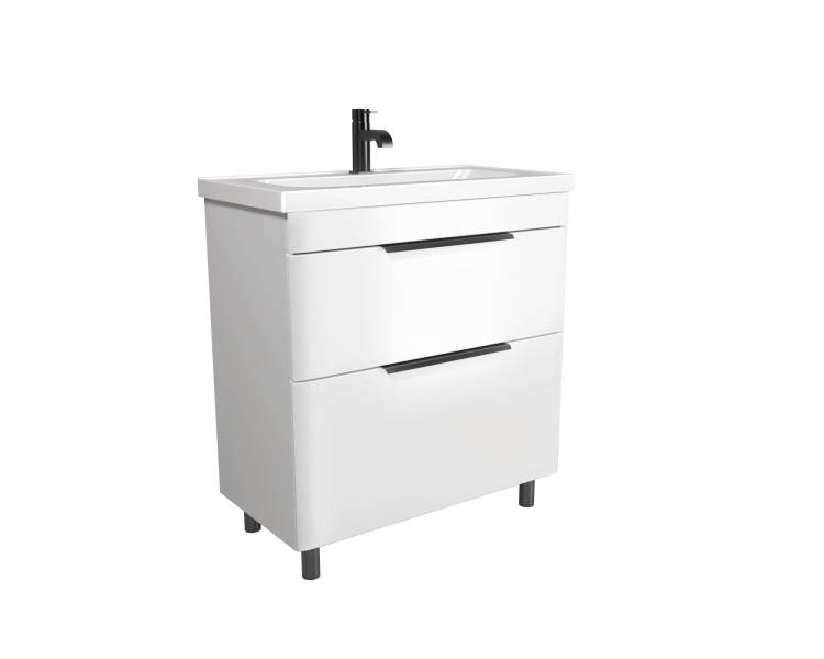 Тумба у ванну підлогова MDD Iris 80 з умивальником Fenova 80