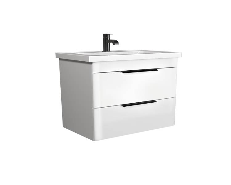 Тумба в ванную подвесная MDD Iris 80-A с умывальником Fenova 80