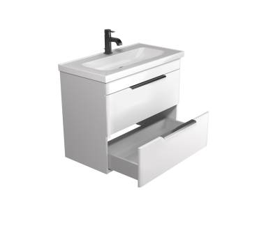 Тумба в ванную подвесная MDD Iris 80-A с умывальником Fenova 80