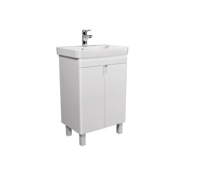 Тумба в ванную универсальная MDD Simple White 55-U с умывальником River 55