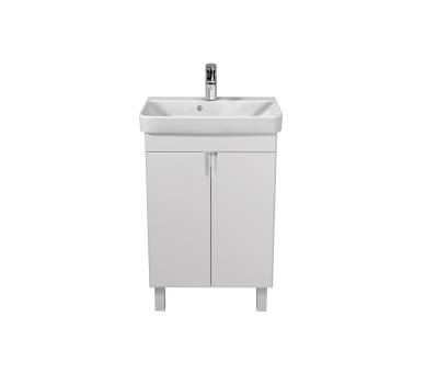 Тумба у ванну універсальна MDD Simple White 55-U з умивальником River 55