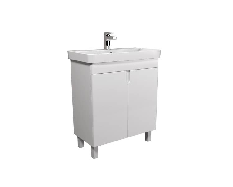 Тумба в ванную универсальная MDD Simple White 70-U с умывальником River 70