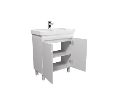 Тумба в ванную универсальная MDD Simple White 70-U с умывальником River 70