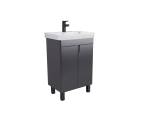 Тумба в ванную универсальная MDD Simple Graphite 55-U с умывальником River 55