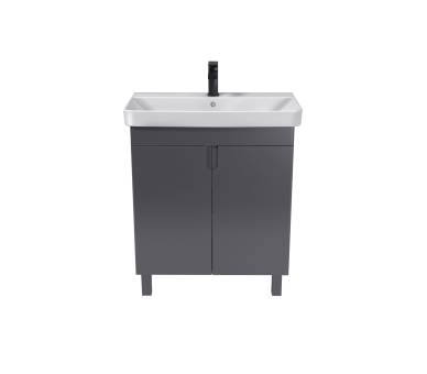 Тумба у ванну універсальна MDD Simple Graphite 70-U з умивальником River 70