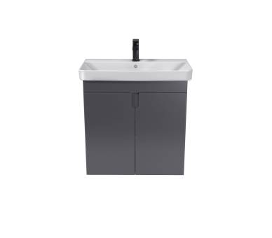 Тумба у ванну універсальна MDD Simple Graphite 70-U з умивальником River 70