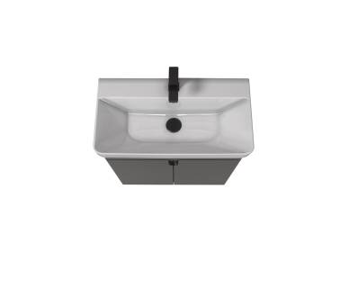 Тумба у ванну універсальна MDD Simple Graphite 70-U з умивальником River 70