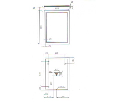Зеркало Juventa Arizona ArMSq-60x80 с LED-подсветкой