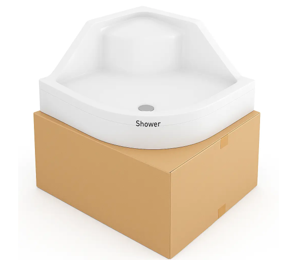 Душевой поддон 90x90x18/45 Shower MILET SW-8129 с сиденьем