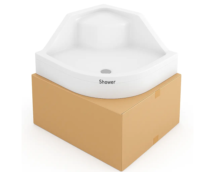 Душевой поддон 90x90x18/45 Shower MILET SW-8129 с сиденьем