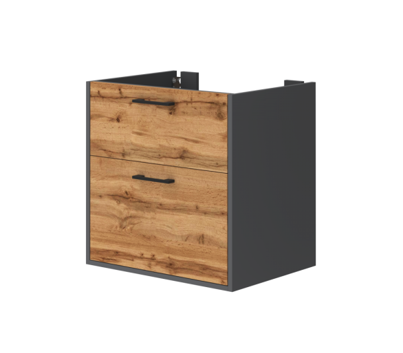 Тумба у ванну універсальна Juventa Afina Af-60 антрацит/дуб вотан