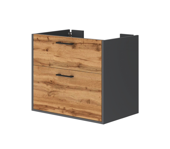 Тумба у ванну універсальна Juventa Afina Af-70 антрацит/дуб вотан