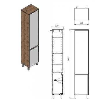 Пенал напольный Juventa Luton LtP-170 дуб вотан Пенал напольный Juventa Luton LtP-170 дуб вотан