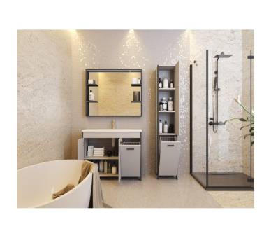 Зеркало Juventa Brooklyn BrM-100 с LED-подсветкой черное