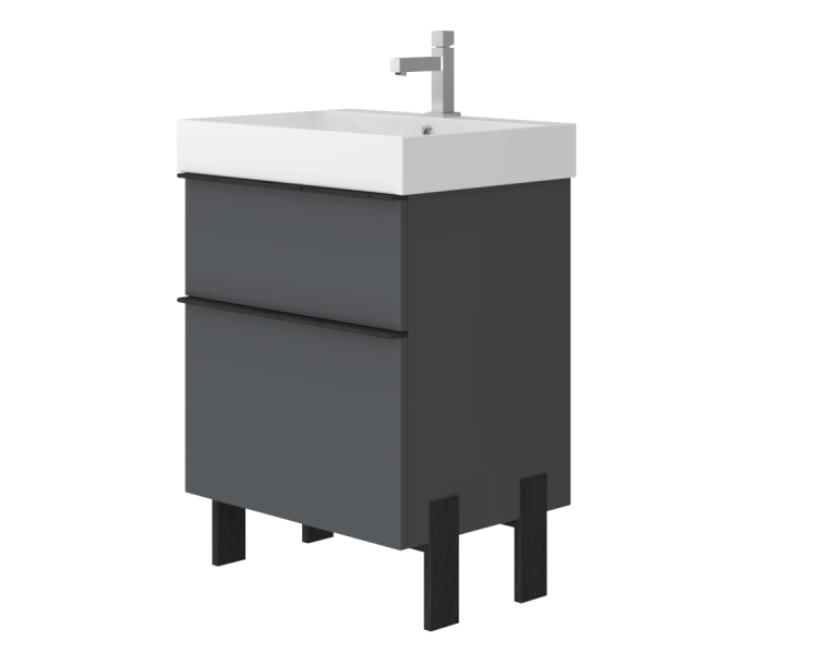 Тумба у ванну універсальна Juventa Manhattan Mh-60 сіра