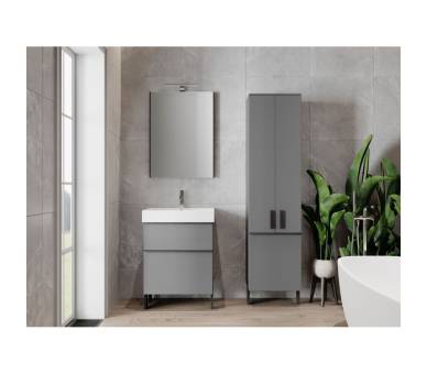 Тумба в ванную универсальная Juventa Manhattan Mh-60 серая Тумба в ванную универсальная Juventa Manhattan Mh-60 серая