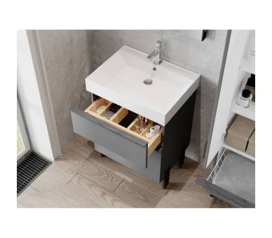 Тумба в ванную универсальная Juventa Manhattan Mh-60 серая Тумба в ванную универсальная Juventa Manhattan Mh-60 серая