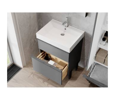 Тумба в ванную универсальная Juventa Manhattan Mh-60 серая Тумба в ванную универсальная Juventa Manhattan Mh-60 серая