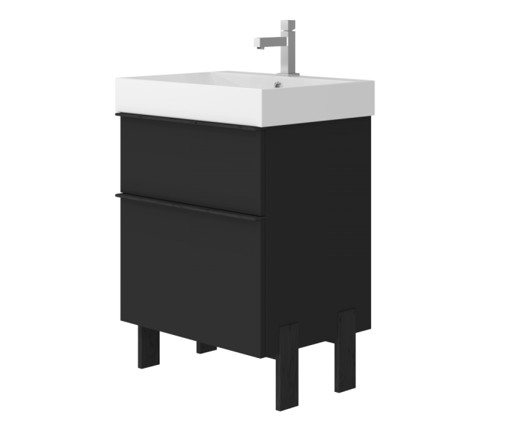 Тумба в ванную универсальная Juventa Manhattan Mh-60 черная