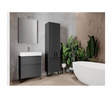 Тумба в ванную универсальная Juventa Manhattan Mh-60 черная