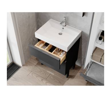 Тумба в ванную универсальная Juventa Manhattan Mh-60 черная