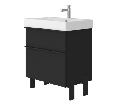 Тумба в ванную универсальная Juventa Manhattan Mh-70 черная
