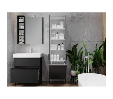 Тумба в ванную универсальная Juventa Manhattan Mh-70 черная Тумба в ванную универсальная Juventa Manhattan Mh-70 черная