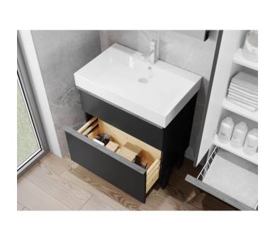 Тумба в ванную универсальная Juventa Manhattan Mh-70 черная Тумба в ванную универсальная Juventa Manhattan Mh-70 черная