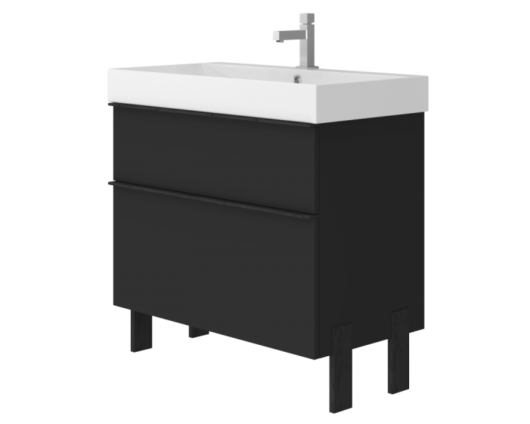 Тумба у ванну універсальна Juventa Manhattan Mh-85 чорна